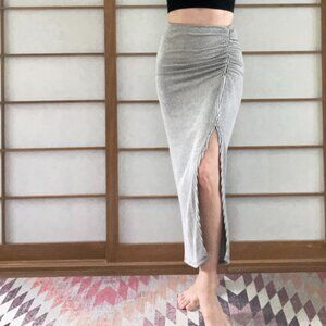 NW Long, Stretchy Black and White pin-striped skirt by SAN SOUCI, sz S